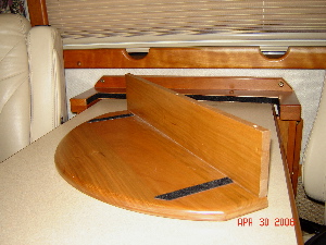 Photo showing underside of small add-on coffee table